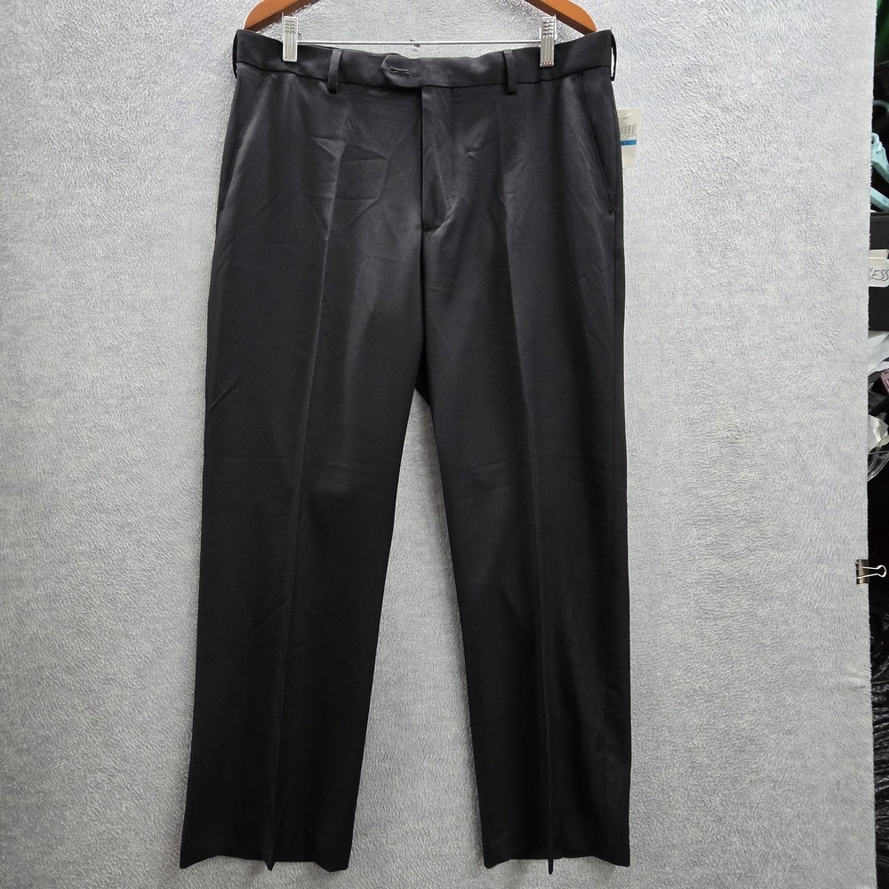 IZOD Men Pants 36X30 Black Dress Pants Metrixfit Dress Pants Straight Leg NWT